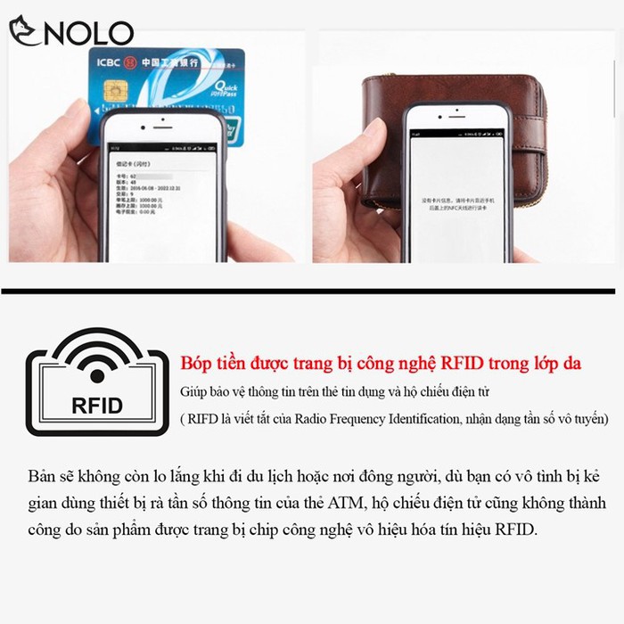 Bóp Ví Ngang Dido Model ST2965 Ứng Dụng Công Nghệ RFID Nhiều Ngăn Đựng Hiện Kim, Thẻ ATM Chất Liệu Da Cao Cấp