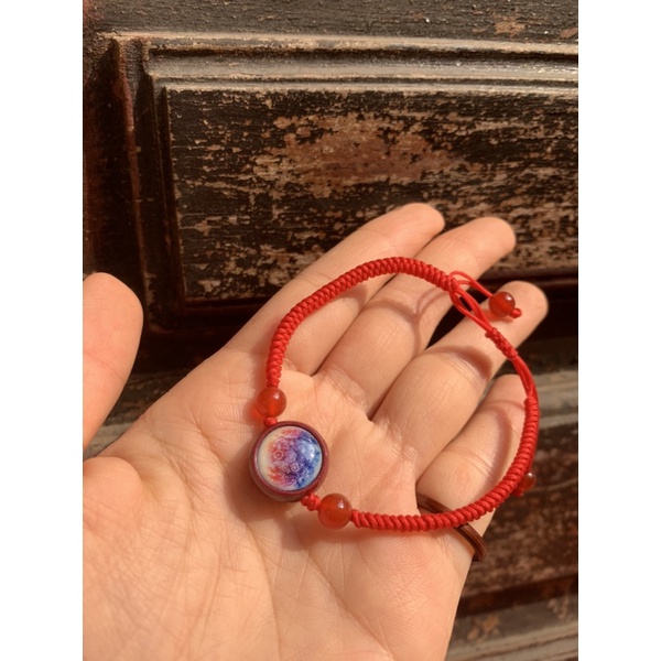 Vòng tay Chú Lăng Nghiêm bằng Chusa chỉ đỏ