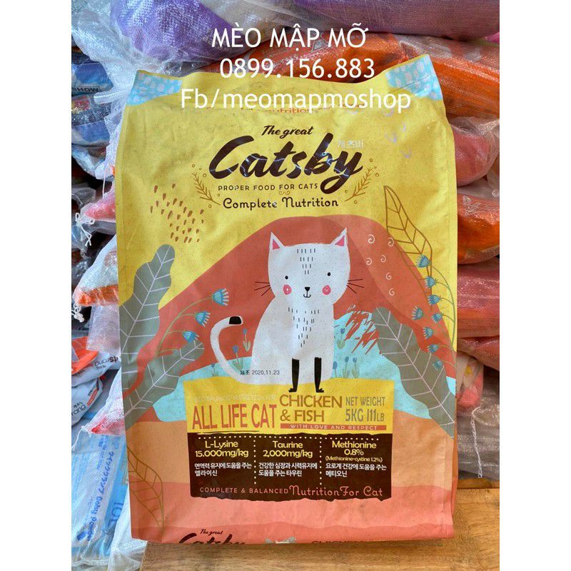 Hạt Catsby cho mèo lười nhai 5kg