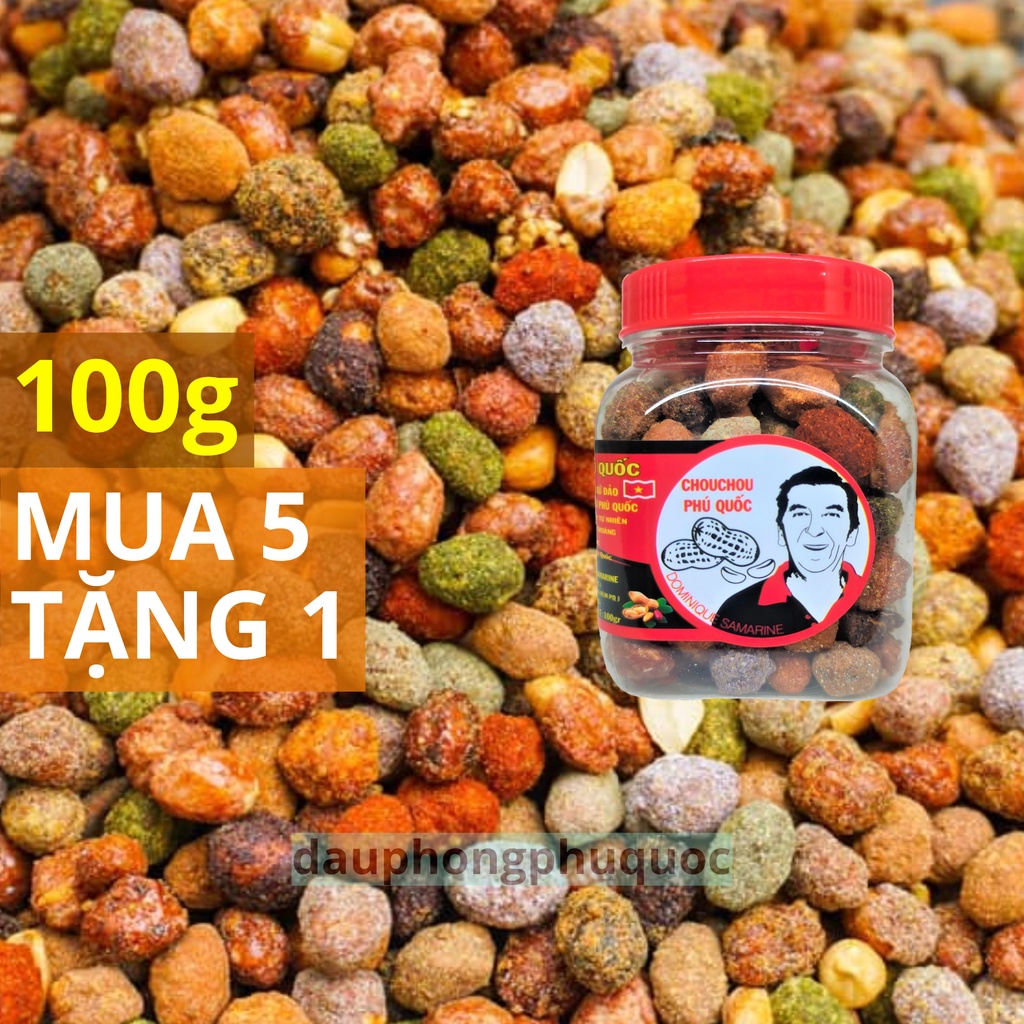 Đậu phộng 30 vị CHOUCHOU PHÚ QUỐC ÔNG TÂY - hũ 100g