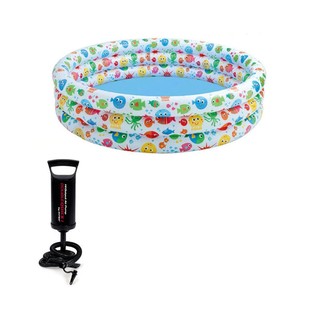 Bộ hồ bơi phao intex 56440 và bơm tay intex 68612
