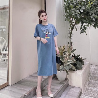 Váy suông dáng dài , đầm suông bầu chất cotton Helen Clothing Mickey