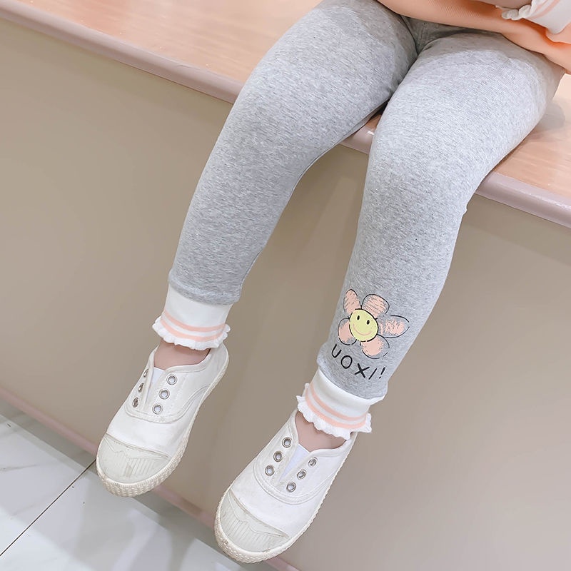 Quần Legging Co Giãn Thời Trang Phương Tây Dành Cho Bé Gái