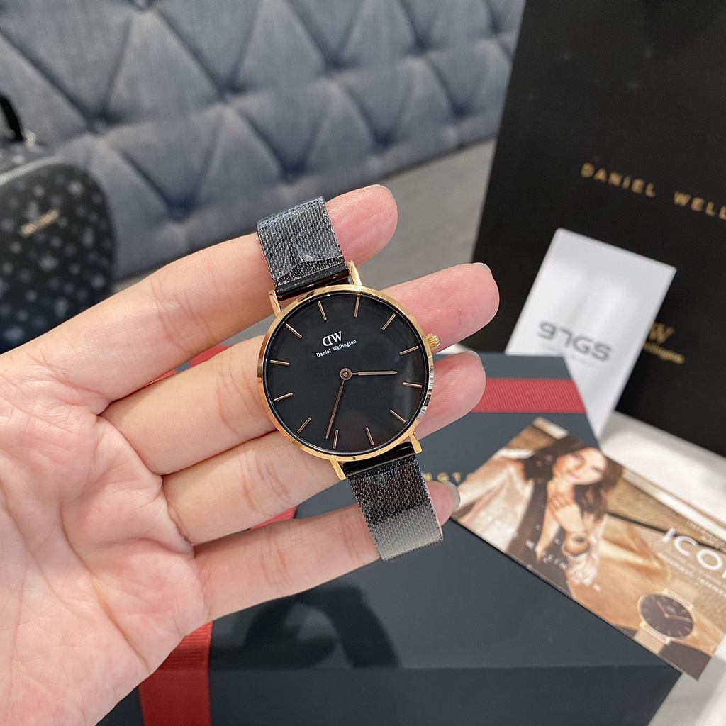 Đồng Hồ Nữ DVV dây lưới size 32mm chống nước 3ATM