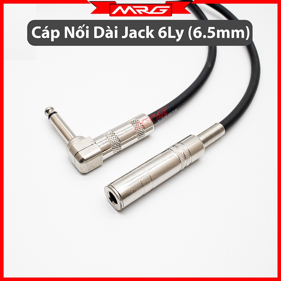 Cáp Nối Dài Jack 6.5mm , dài 0.5met-1met-2met-3met-5met-8met-10met, nối dài 1 đầu 6ly vuông sang 1 đầu 6ly cái.
