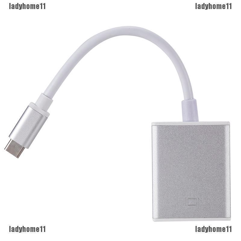 LHE USB 3.1 Type C To VGA Adapter Cable USB-C Male To VGA 1080p Female Converter