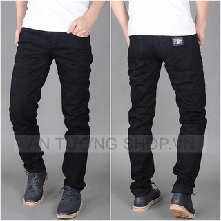 Quần bò nam trơn đen - quần jeans nam