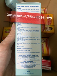 ✅DUNG DỊCH VỆ SINH INTIMAX GOLD (200ml)