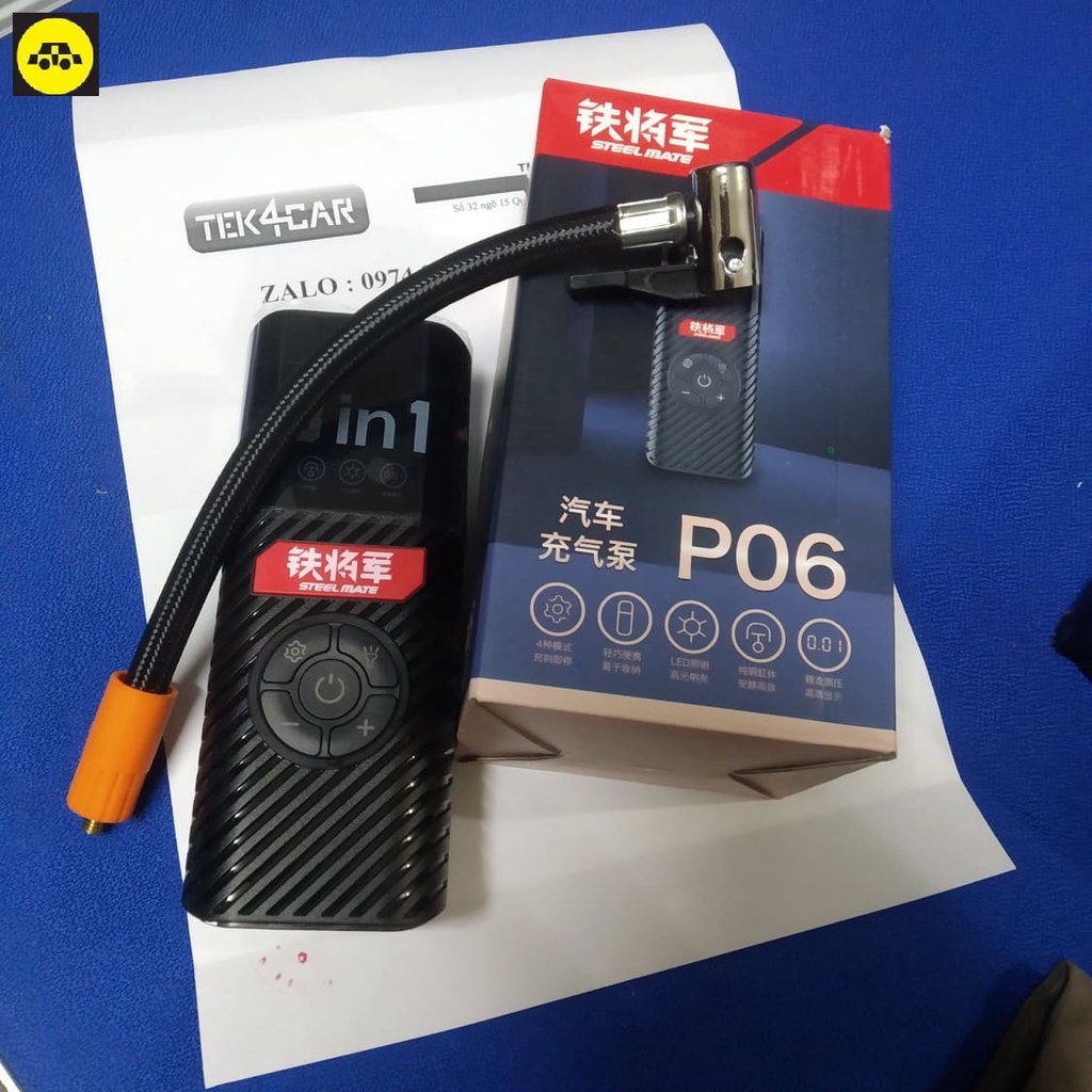 Bơm Ô Tô Điện Tử -Tự Động Ngắt Steelmate P06 - 3 trong 1