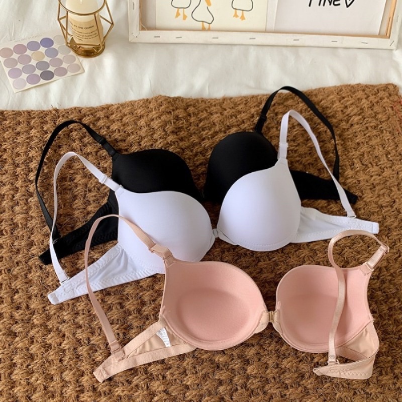 [Full size 32-38] Áo lót nữ, Áo ngực trơn cài trước có đệm, gọng nâng ngực Cao cấp -Doris.Bra