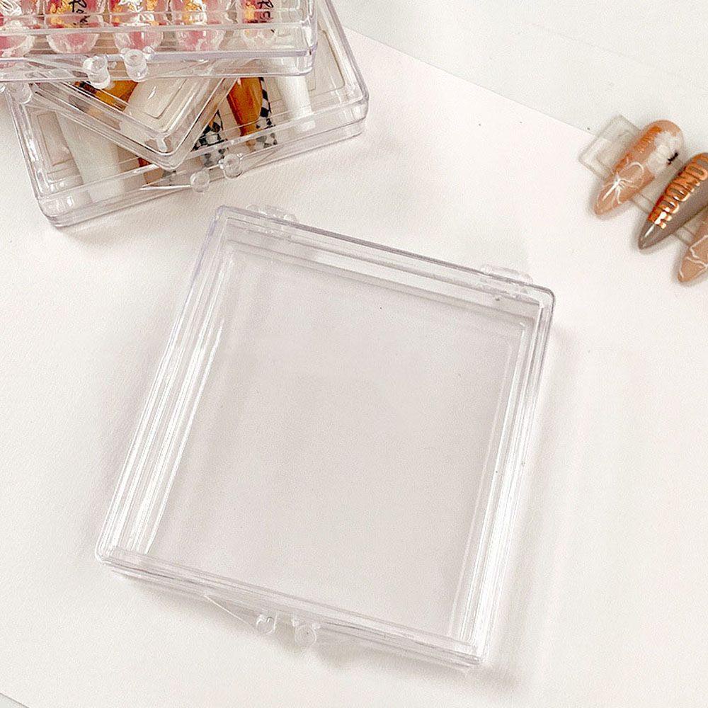 1 Hộp Đựng Móng Tay Giả Nắp Gập Bằng Acrylic Trong Suốt Tiện Dụng