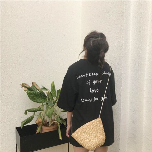 Áo thun free size tay lỡ in Little Thing 🤗