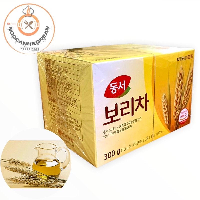<HOT Trà lúa mạch túi lọc Dongsuh Hàn Quốc 300gr 30 gói*10gr/ gói