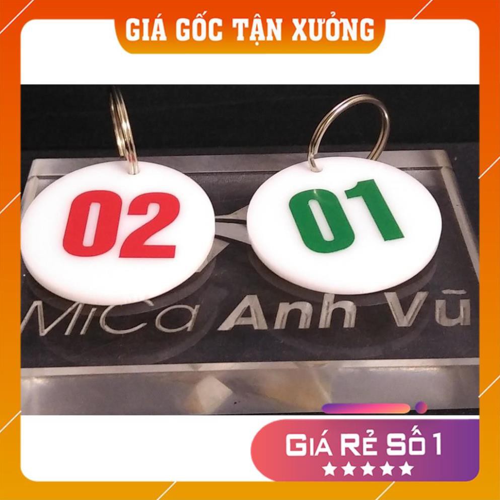 [Giá Gốc Tận Xưởng] Combo 10 Thẻ móc khóa đánh số tùy chọn