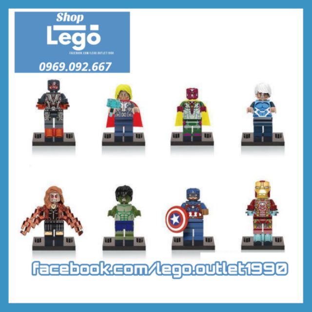 Xếp hình Avengers: Đế chế Ultron Siêu anh hùng Marvel Lego Minifigures Xinh 059 066