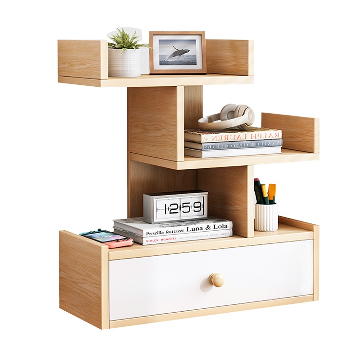 Kệ sách để bàn bàn làm việc có hộc đựng đồ tiện lợi - GP187