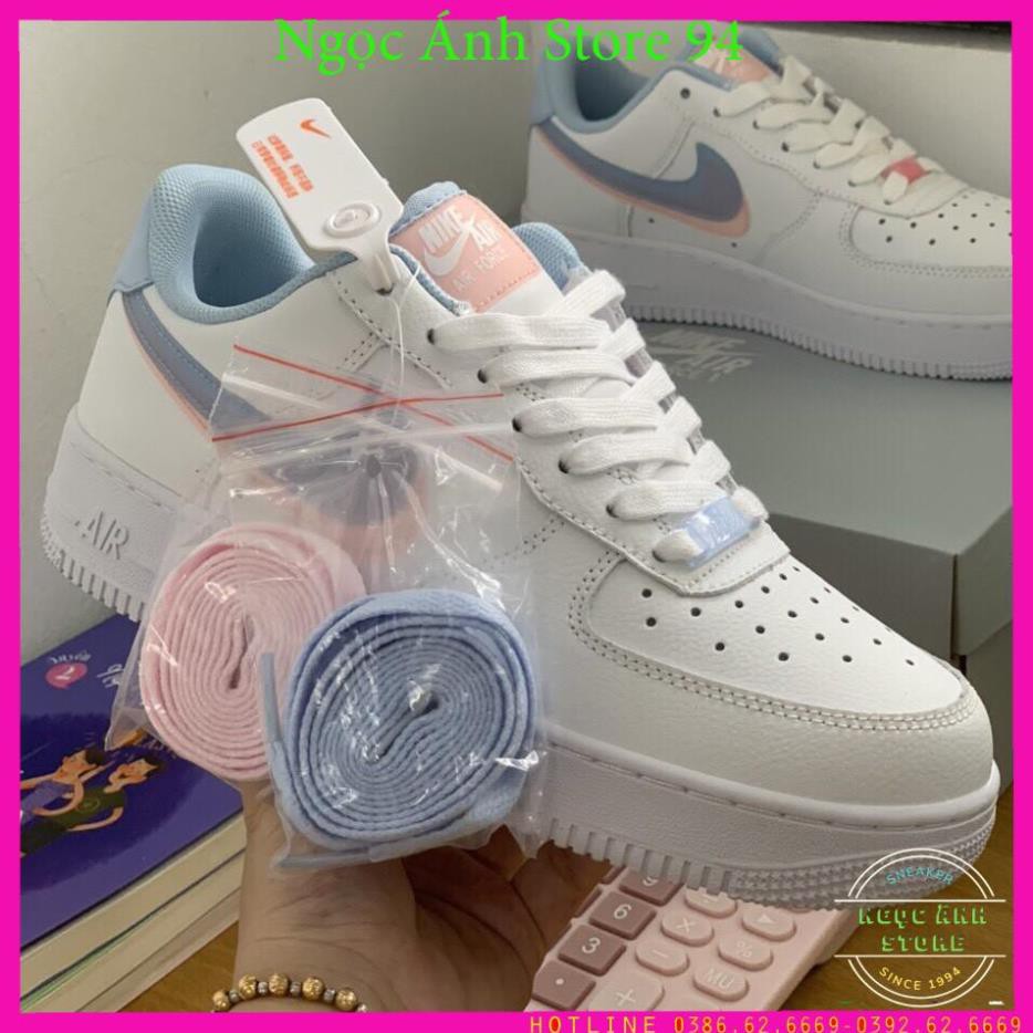 Giày af1,sneaker af1 lv8 xanh bản trung hang 11 cao cấp full phụ kiện,cao cấp