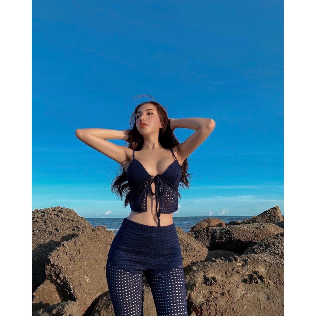 Áo Croptop Lưới Đi Biển YA190189