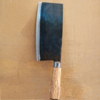 Dao Gia Đình Dao Phở Thái Thịt Rau Củ PT-01 Làm Bằng Nhíp Ô Tô Kiểu Dáng Nhật, Cán Tròn Gỗ Lim Cao Cấp