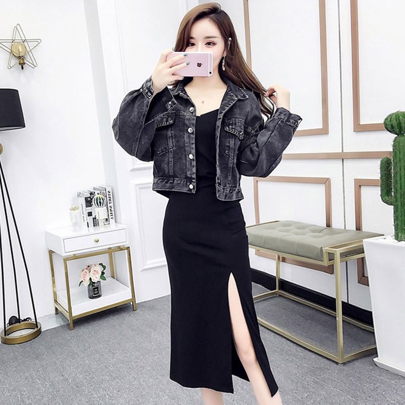 Áo KhoáC Denim NgắN Tay ThờI Trang 2022 MớI