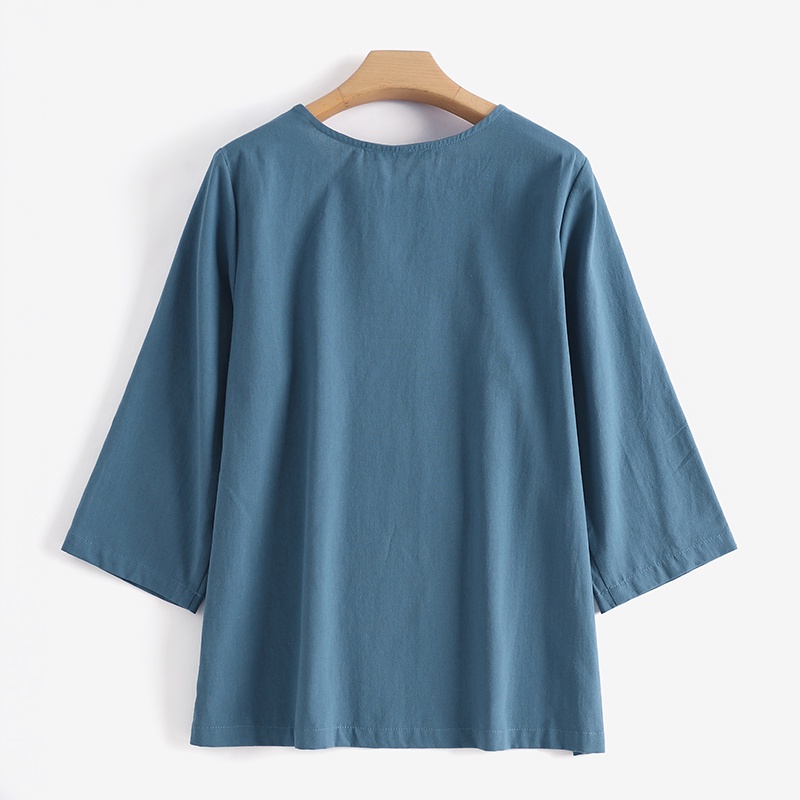 Áo nữ ZANZEA tay 3/ 4 cổ tròn phong cách châu Âu thời trang