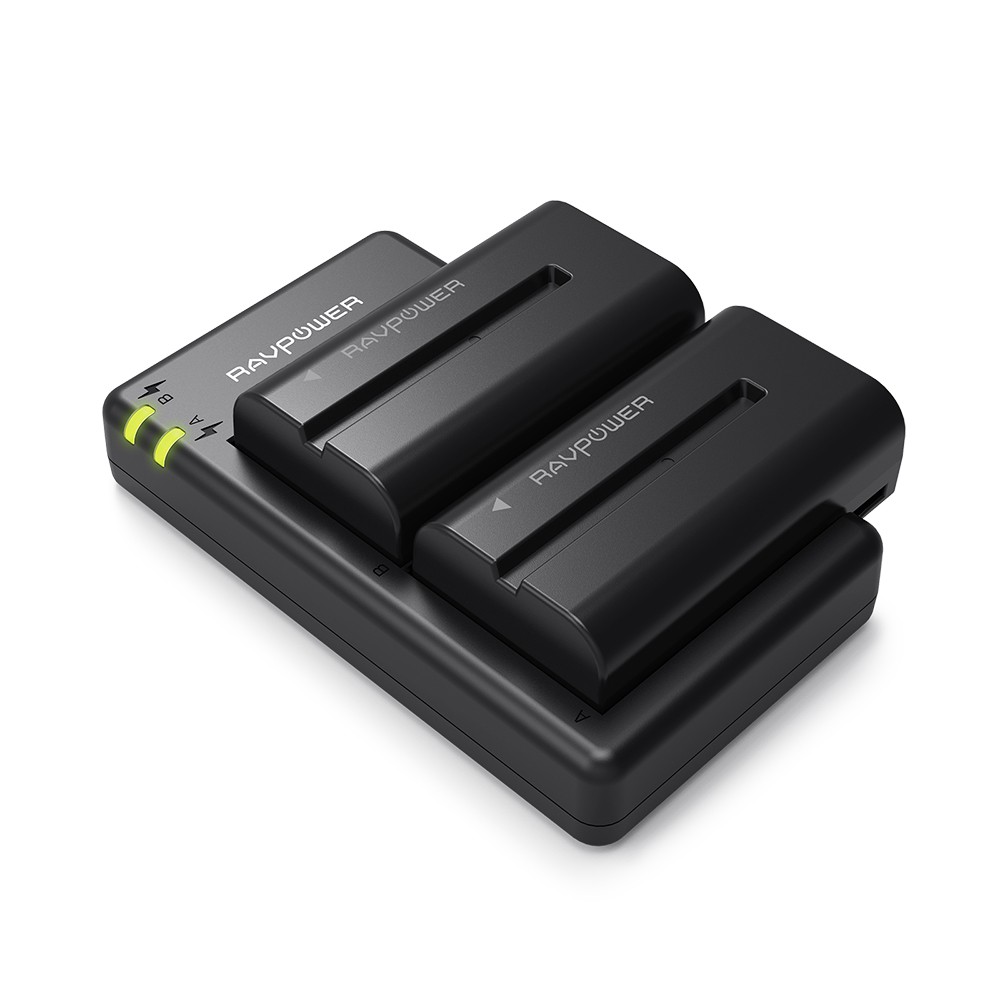 BỘ 2 PIN VÀ SẠC KÉP RAVPOWER FOR SONY F-SERIES F970 F770 F550