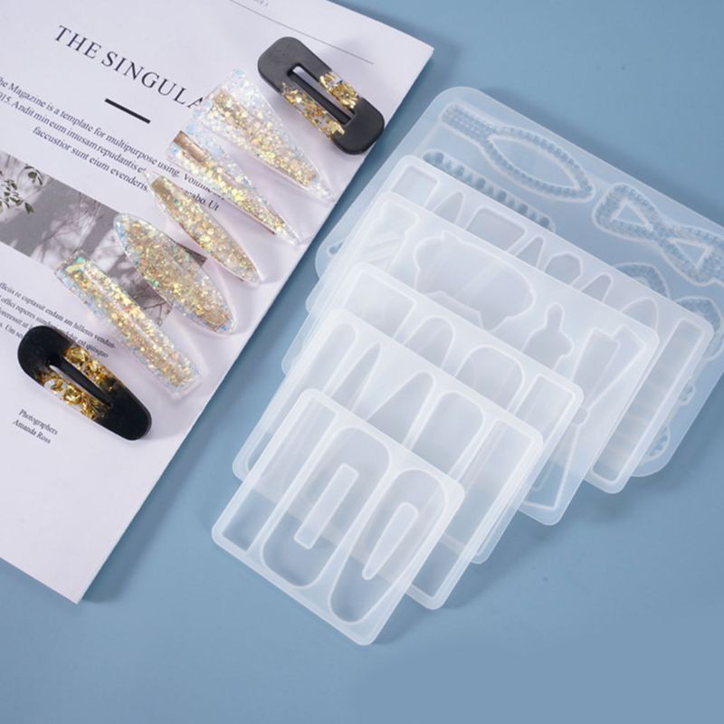 Khuôn Silicone Làm Kẹp Tóc Diy