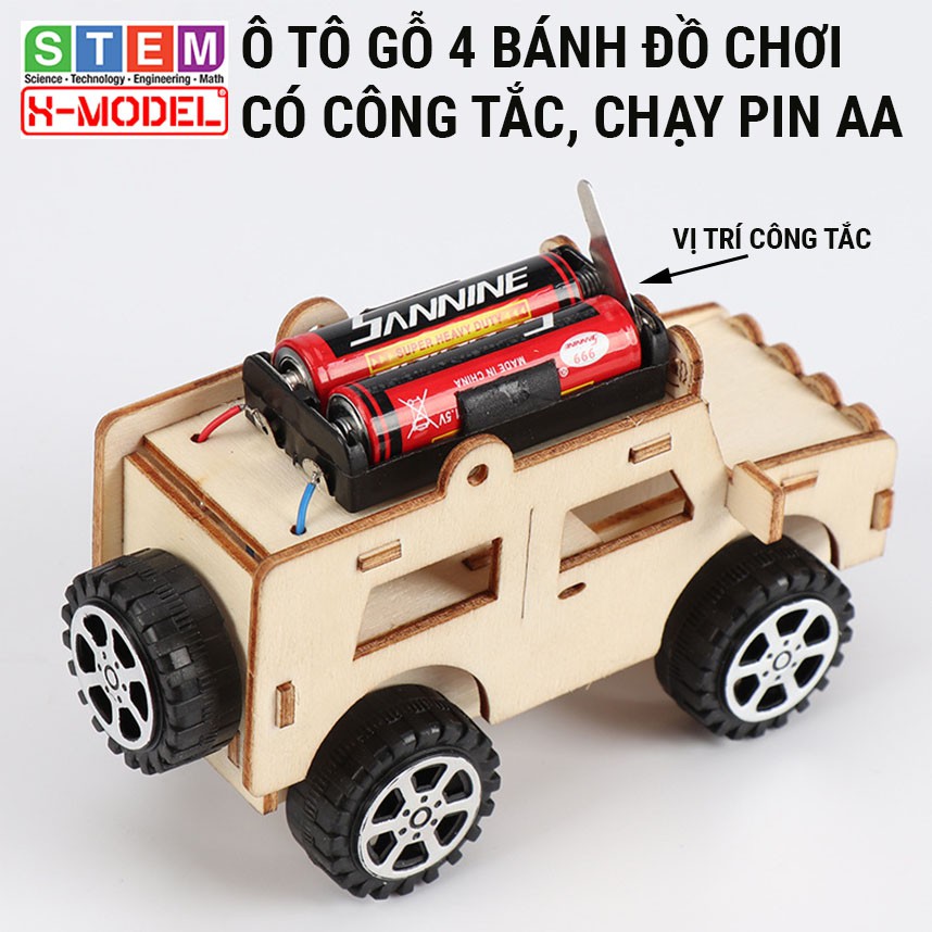 Đồ chơi sáng tạo STEM Lắp ráp Xe ôtô gỗ X-MODEL ST72 cho bé, Đồ chơi tự làm DIY - Do it Yourself - Giáo dục STEM,STEAM