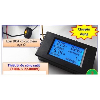 Thiết Bị Đo Công Suất 100A Công Tơ Điện Tử 4 thông số đo Điện Áp, Cường Độ