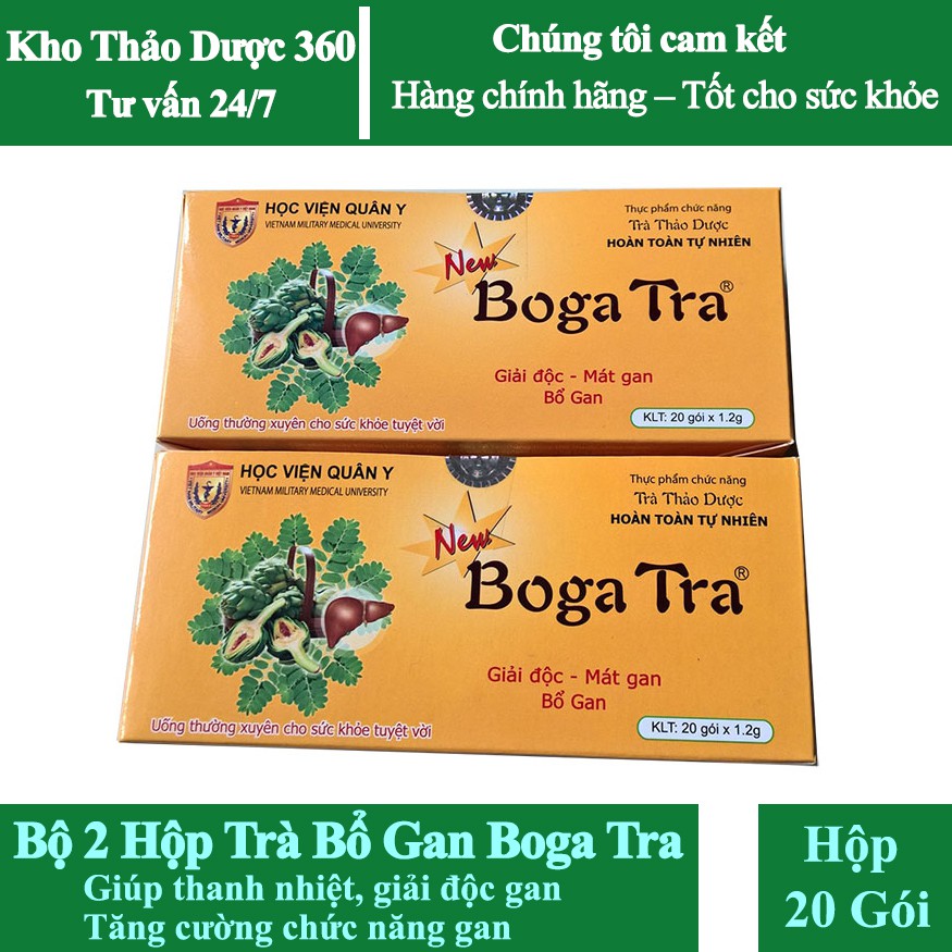Bộ 2 Hộp Trà Bổ Gan Boga Tra - Học viện Quân Y