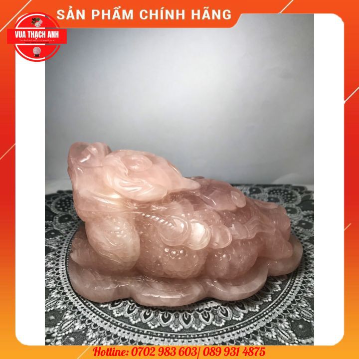 [HOT] Thiềm thừ phong thủy đá hồng cực phẩm 1,07kg