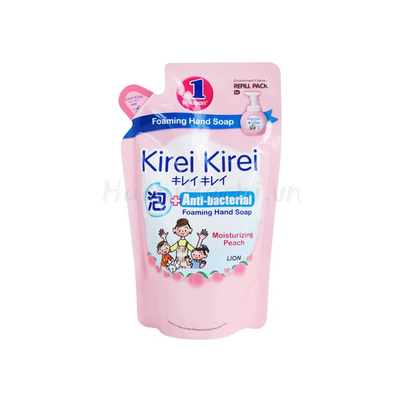 DUNG DỊCH RỬA TAY KHÁNG KHUẨN KIREI KIREI HƯƠNG ĐÀO 200ML TÚI REFILL - Hachi Hachi Japan Shop