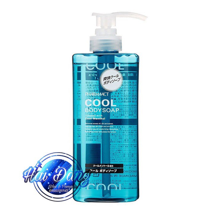 [HÀNG NHẬT] Sữa tắm nam cao cấp COOL BODY SOAP Pharmaact Tonic Nhật Bản 600ml