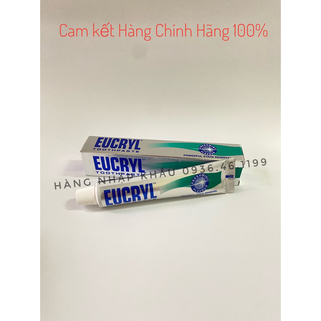 [Chính hãng] Kem đánh răng tẩy trắng răng Hương Bạc Hà Eucryl-UK