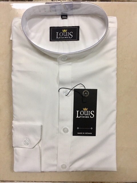 Áo sơ mi dài tay áo kiểu đẹp công sở hản quốc nam Áo sơ mi nam Cổ Tàu Trắng loại đẹp LSM0018 | BigBuy360 - bigbuy360.vn