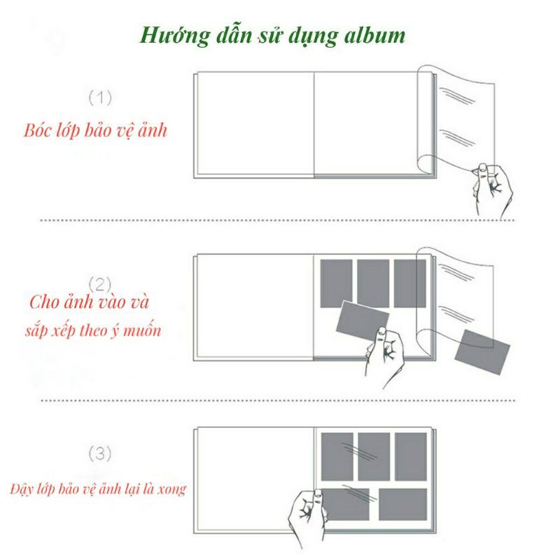 Album ảnh tự dán DIY, album cỡ A4 loại đẹp sang trọng