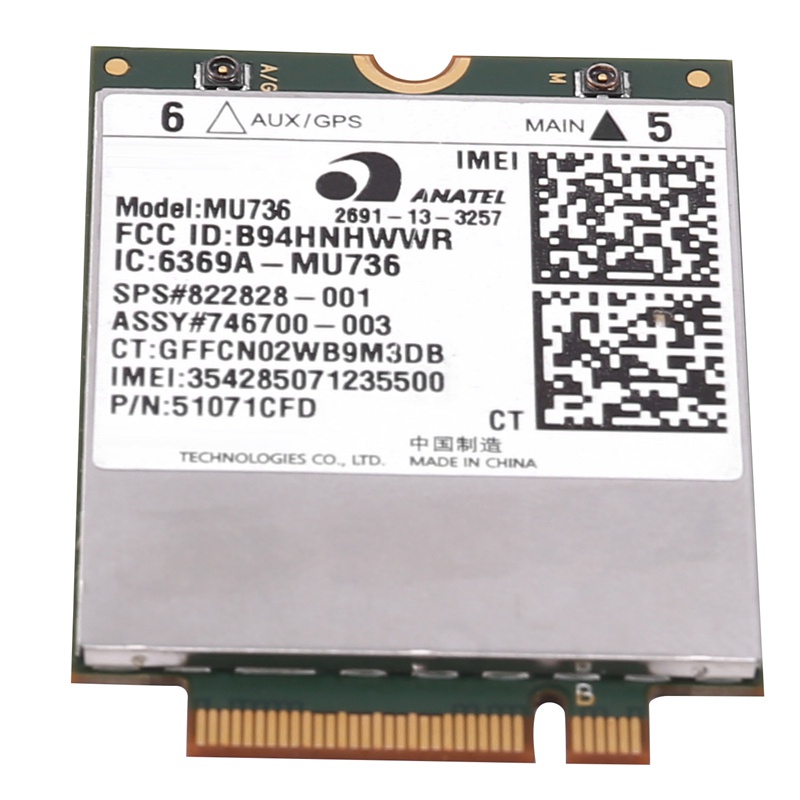 Card Wifi Mu736 3g Ule Cho Hp Probook 430 440 640 645 650 655 G1 Zbook 17 Elitebook 850 820 G1