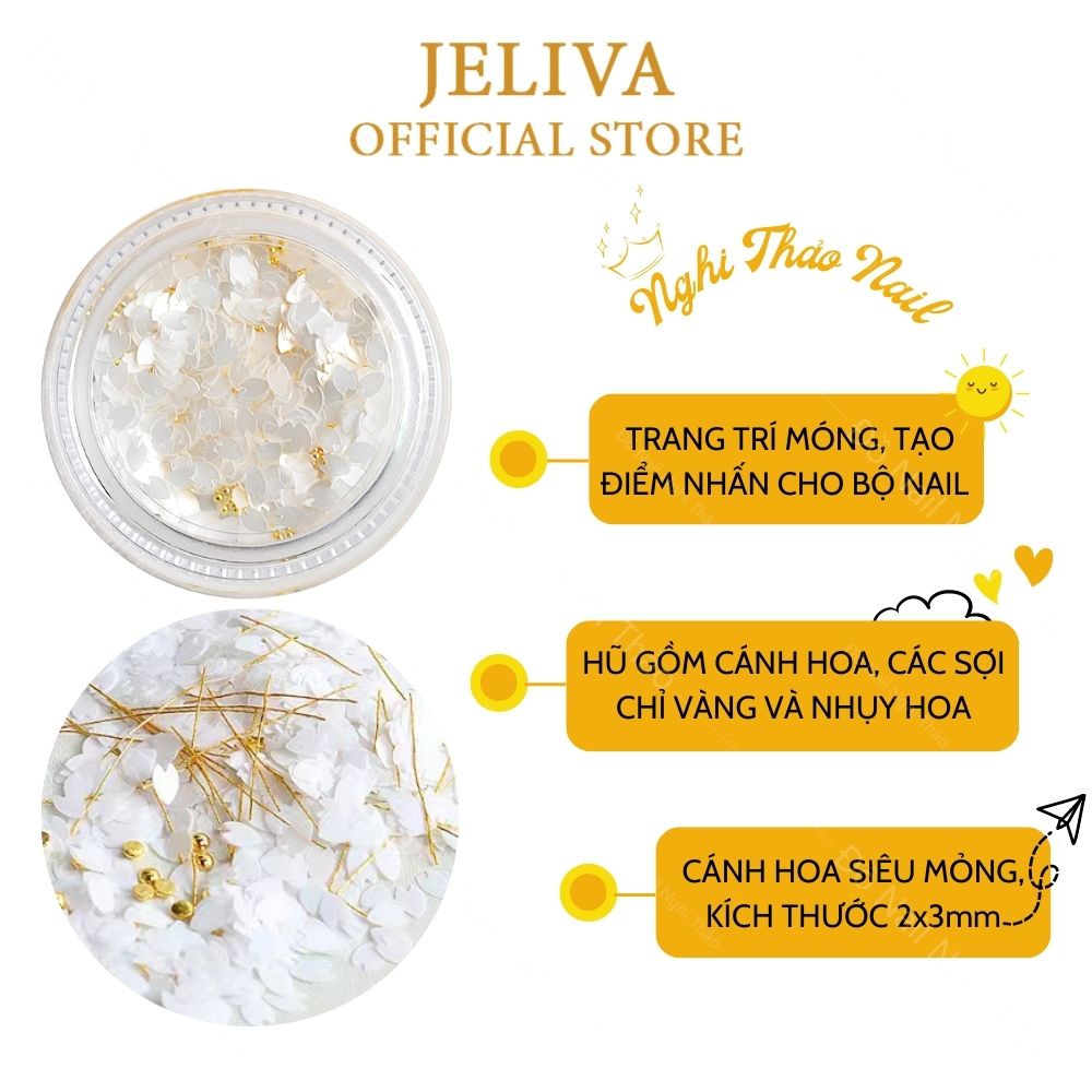 Cánh hoa nail ẩn trang trí móng JELIVA