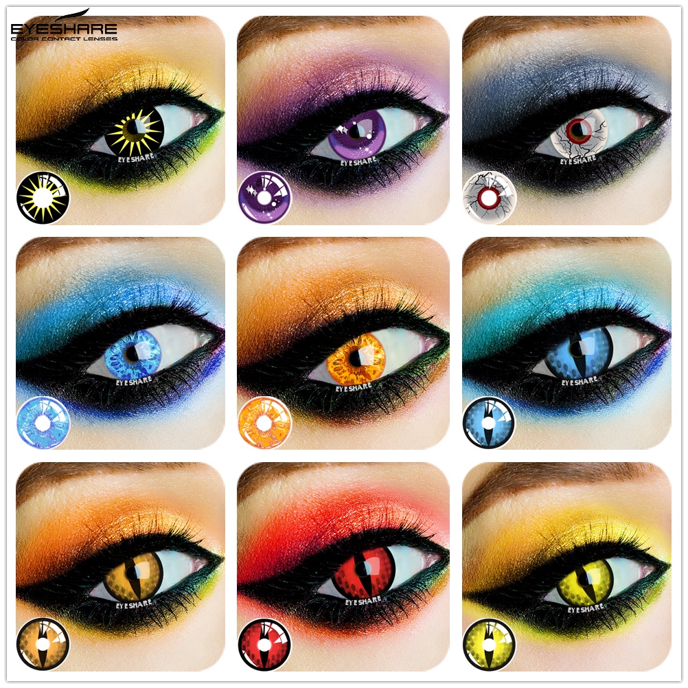 EYESHARE Kính Áp Tròng 14.5mm Hóa Trang Halloween Độc Đáo 12 Màu Sắc Tùy Chọn