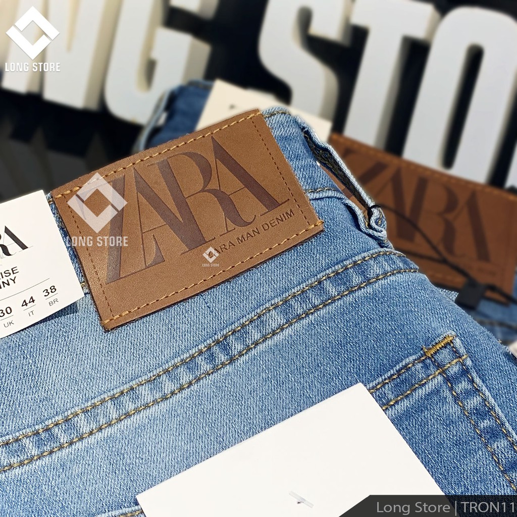 Quần jean nam trơn cao cấp màu xanh bạc ống đứng dáng ôm skinny chất bò co giãn đẹp chuẩn Hàn Quốc Tron11 | BigBuy360 - bigbuy360.vn