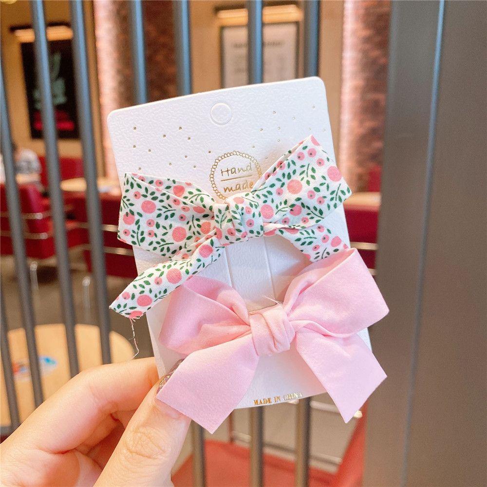 Set 2 Kẹp Tóc Nơ Xinh Xắn Ngọt Ngào Cho Bé Gái