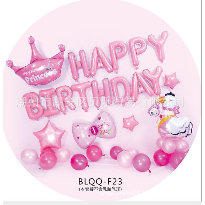 Set bong bóng kiếng nhôm trang trí sinh nhật cho bé nhiều mẫu