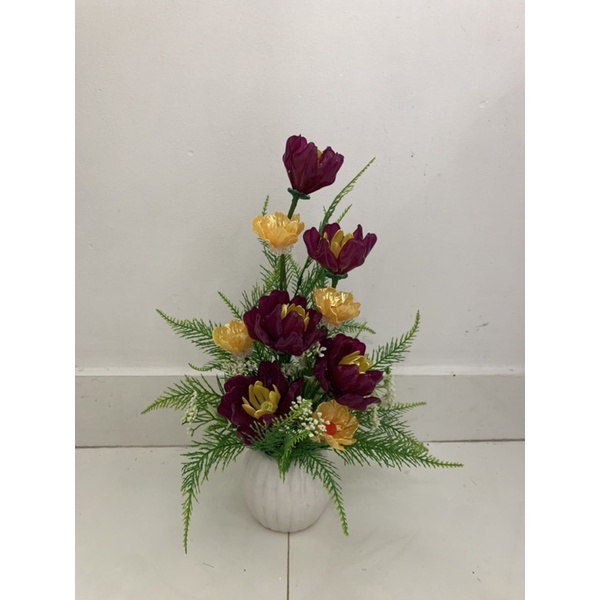 Chậu hoa cắm sẵn cao 35cm