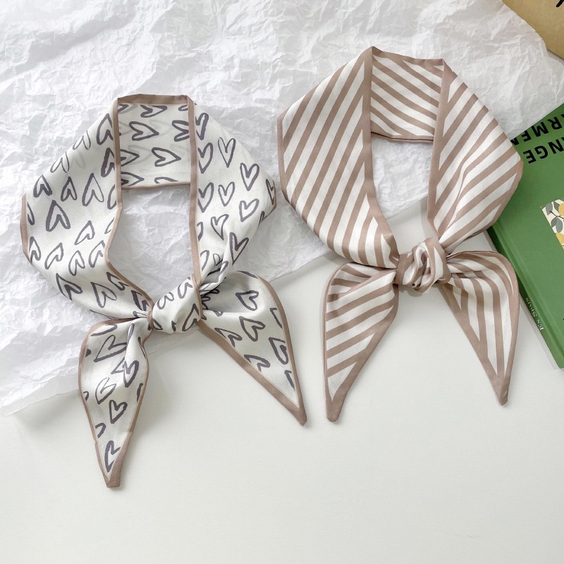 Khăn Lụa Satin Buộc Tóc Thắt Nơ Và Nơ Thời Trang Hàn Quốc Trang Trí Túi Xách