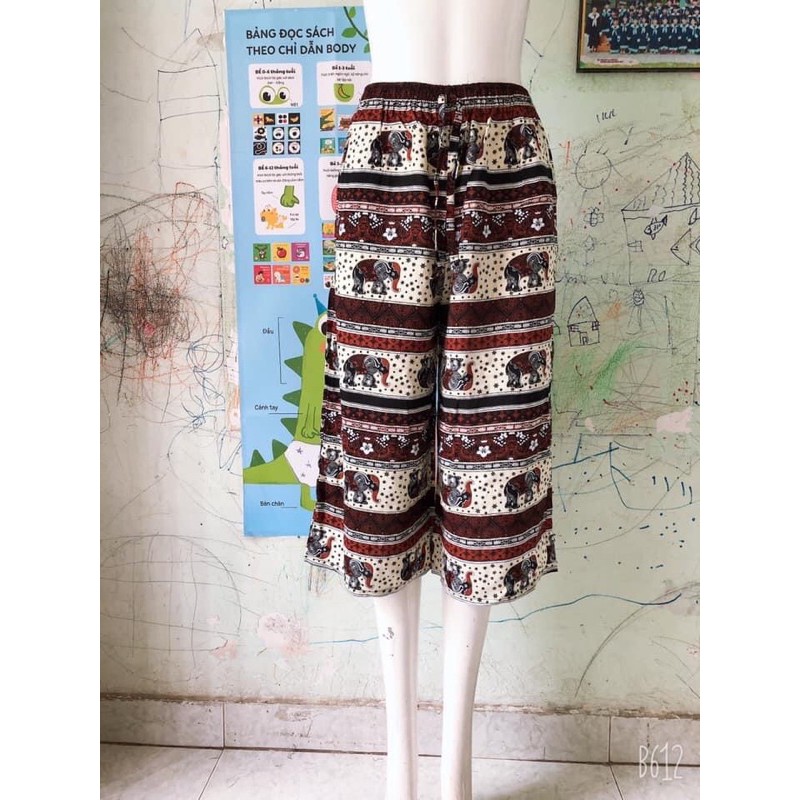 [47-60ký]]Quần lanh lửng ống rộng thổ cẩm