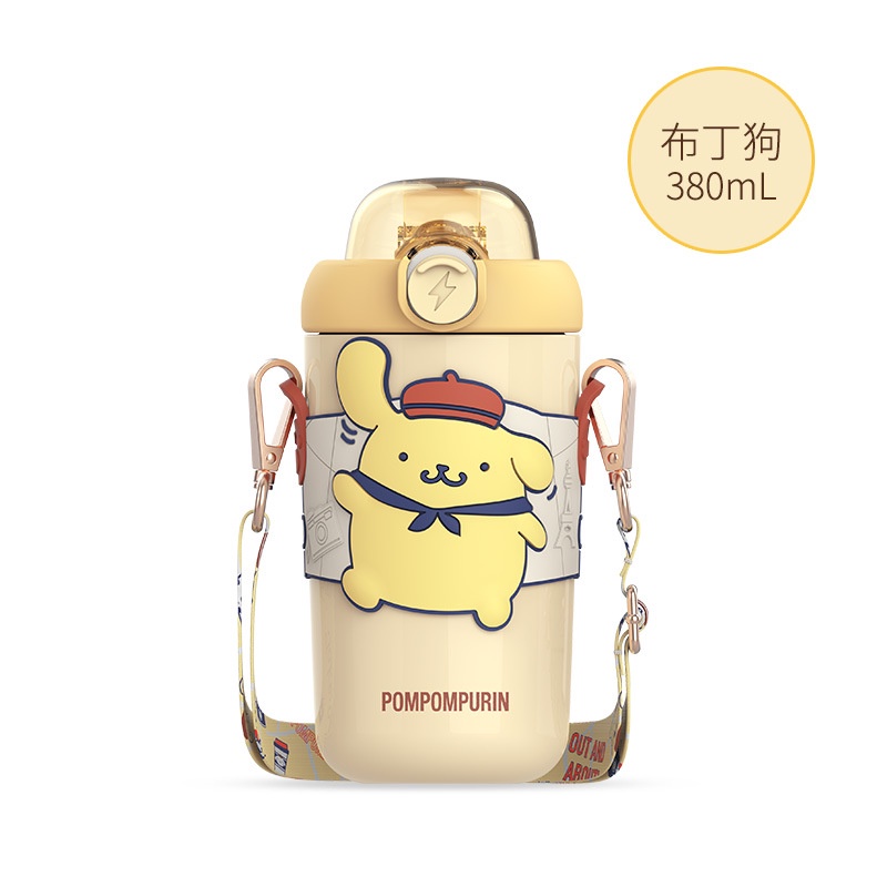 Bình Nước Giữ Nhiệt Bằng Thép Không Gỉ Có Ống Hút Họa Tiết Hoạt Hình Melody Dễ Thương Cho Bé