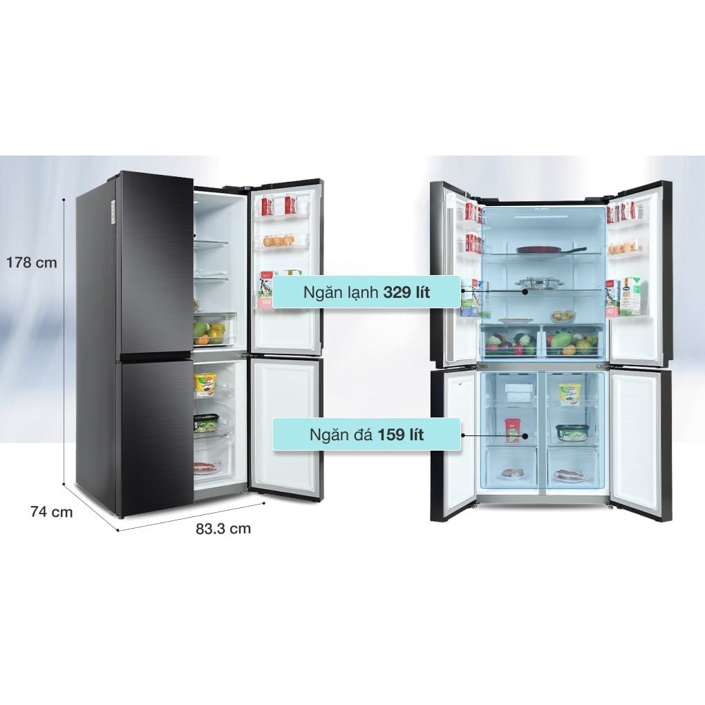 Tủ lạnh Samsung Inverter 488 lít RF48A4000B4/SV 2021 - Showroom Tivi TPHCM