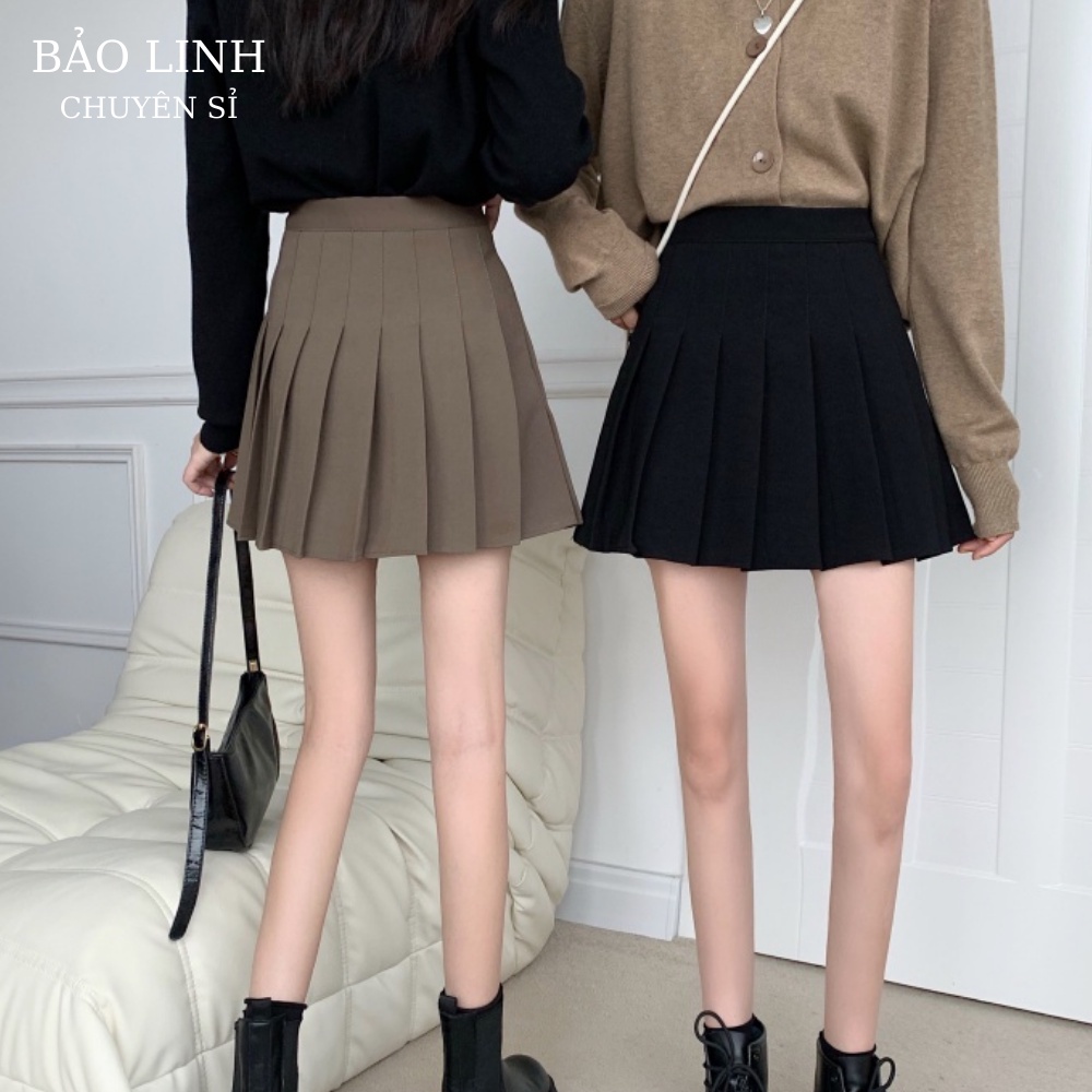 Chân Váy Tennis Xếp Ly Lưng Cao Bảo Linh Dáng Xòe Phong Cách Thời Trang Nữ Hàn Quốc