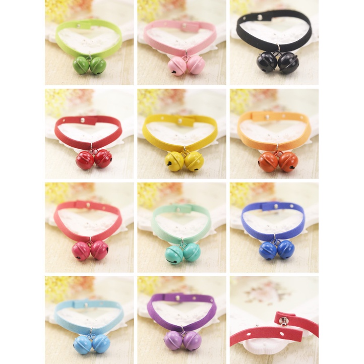 VÒNG CỔ DÂY DẮT THÚ CƯNG - Vòng cổ 2 chuông cho chó mèo