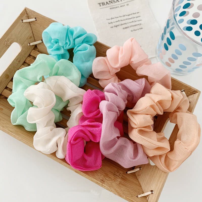 Scrunchies - Dây buộc tóc vải voan bản nhỏ